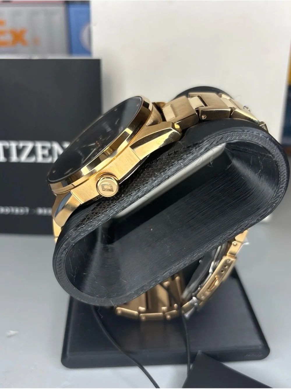Citizen Gold and Black Eco-Drive Men's Watch